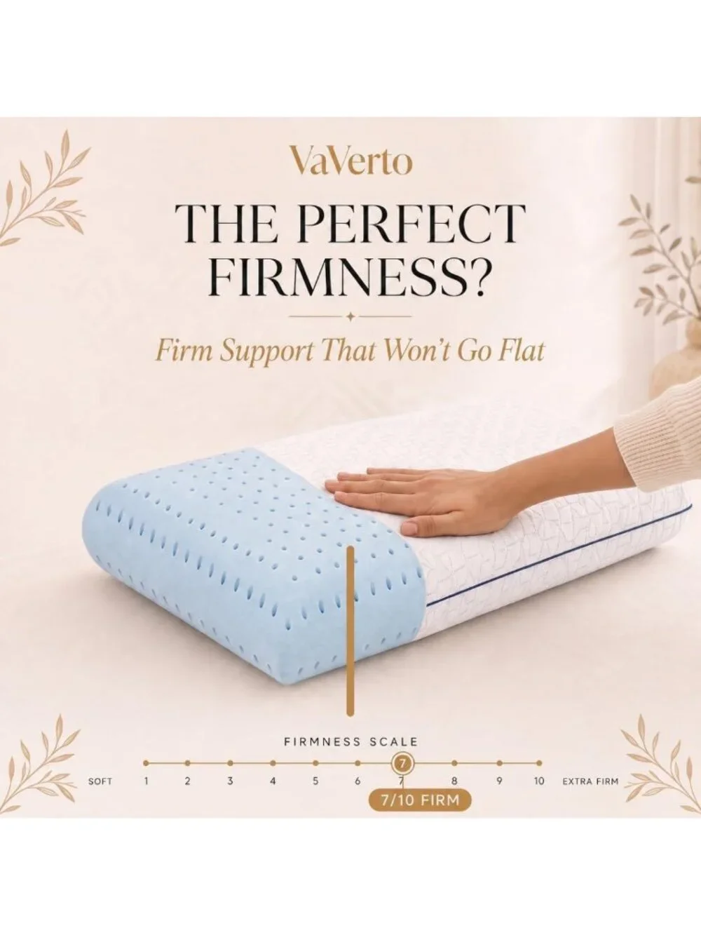 King Size Firm Memory Foam Pillows - 2-Pack for Ultimate Comfort & Support